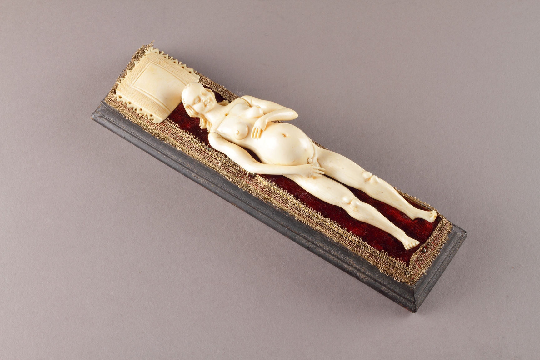 Rare German Nuremberg Carved Ivory Anatomical Model of a Pregnant Woman by Stephan Zick